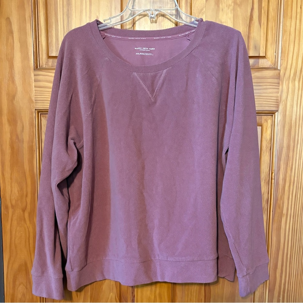 Casual Mauve Long Sleeve Sweatshirt